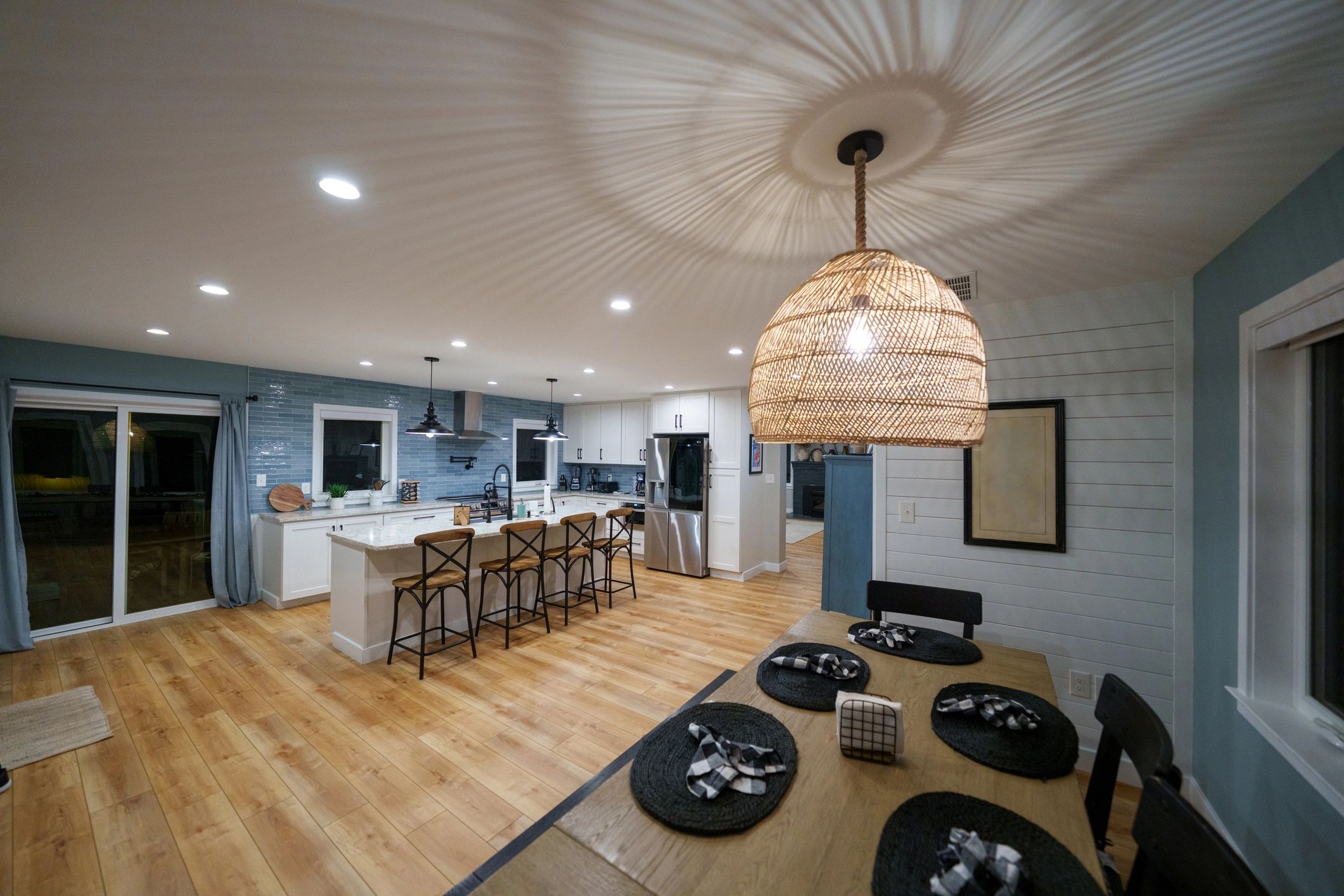 Remodeled kitchen and dining space