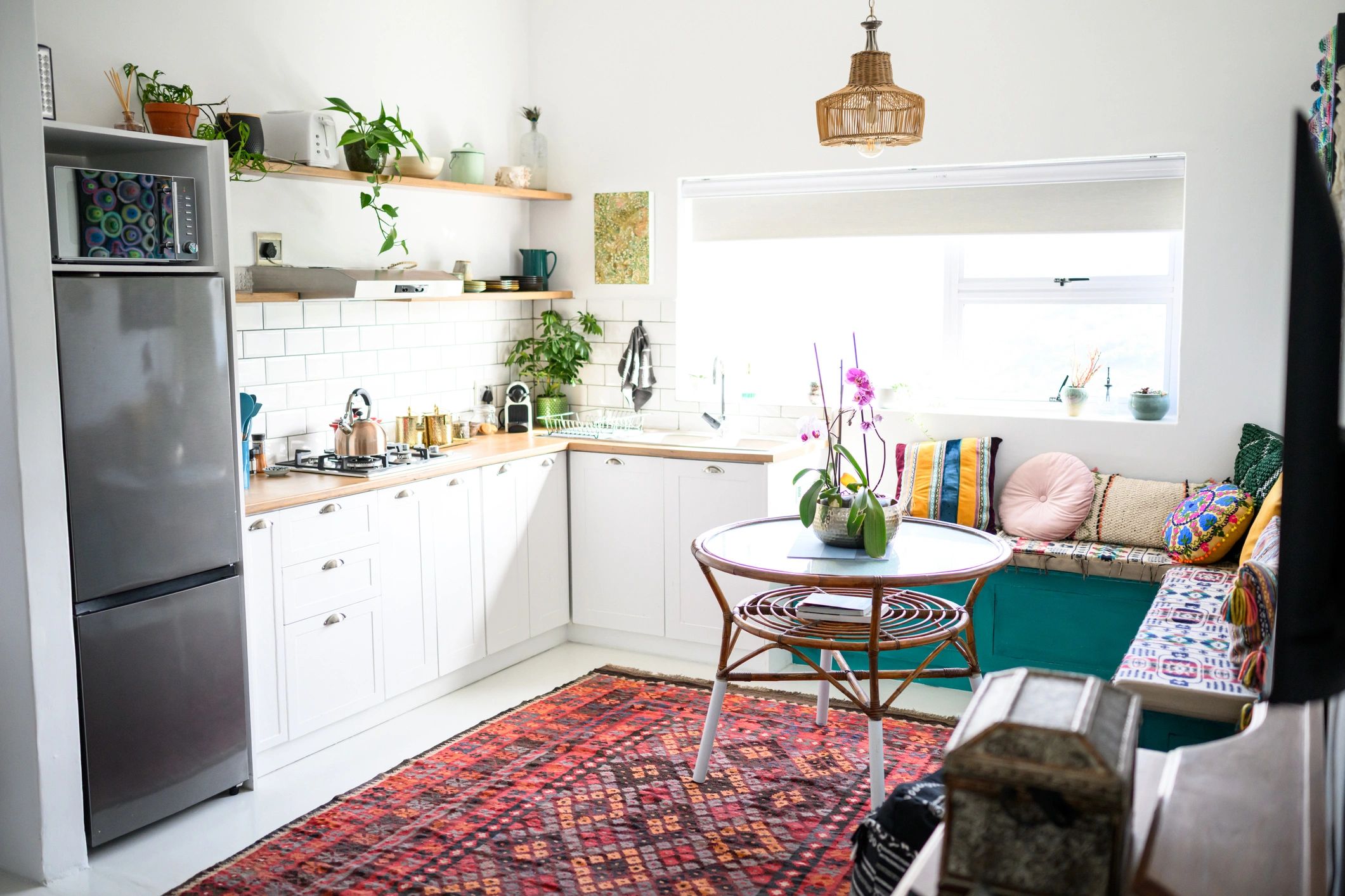 Expanded kitchen and living space in a premium residential addition